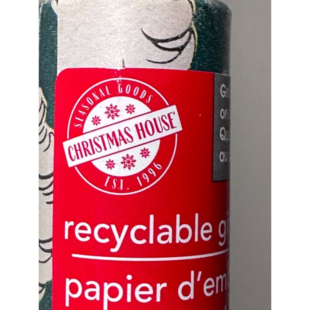 Christmas House Ole Saint Nic Style Gift Holiday Christmas Wrapping Paper 37Sq" - Picture 2 of 4